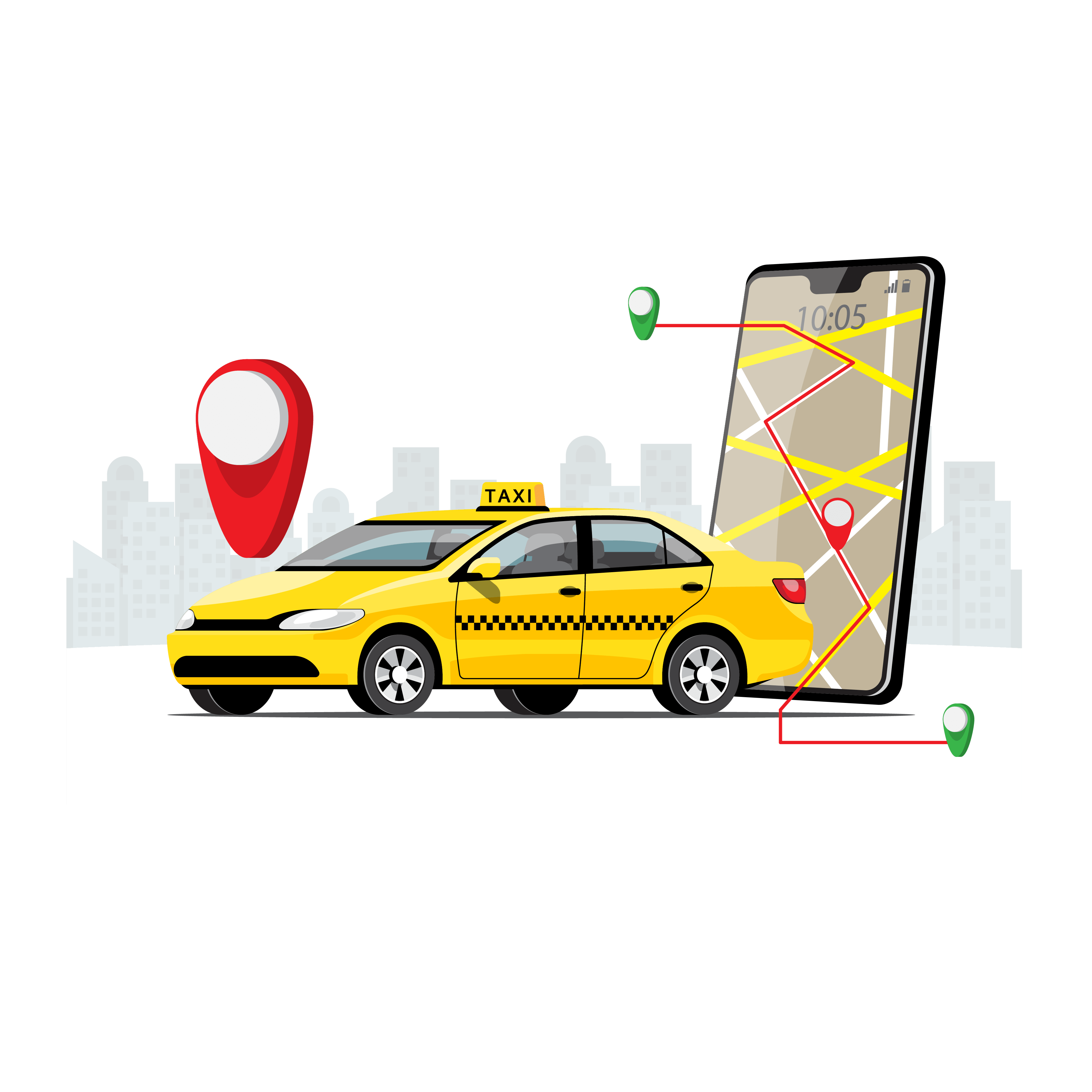 delivery taxi service with smartphone 4